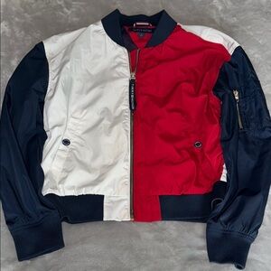 Tommy Hilfiger Tri Color Color-Block Bomber Jacket